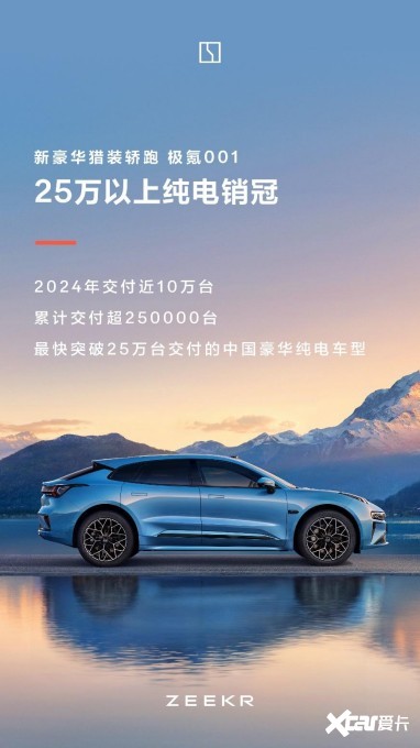 极氪拿下中国豪华纯电品牌销冠2024完美收官(图3)