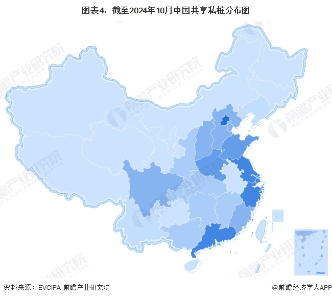 2024年中国电动汽车充电桩区域分布情况公共充电桩与共享私桩区域分布差异较大（组图）(图4)